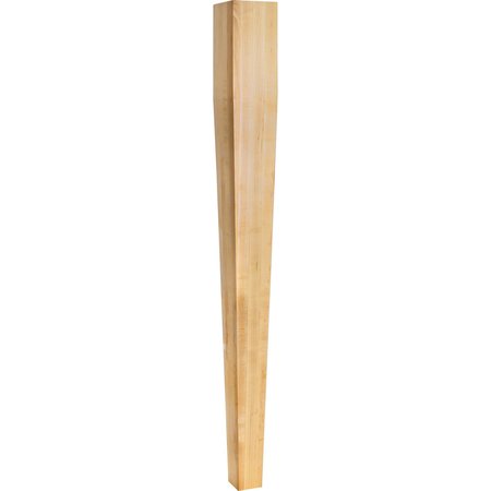 HARDWARE RESOURCES 3-1/2" Wx3-1/2"Dx35-1/2"H Maple Square Tapered Post P43MP